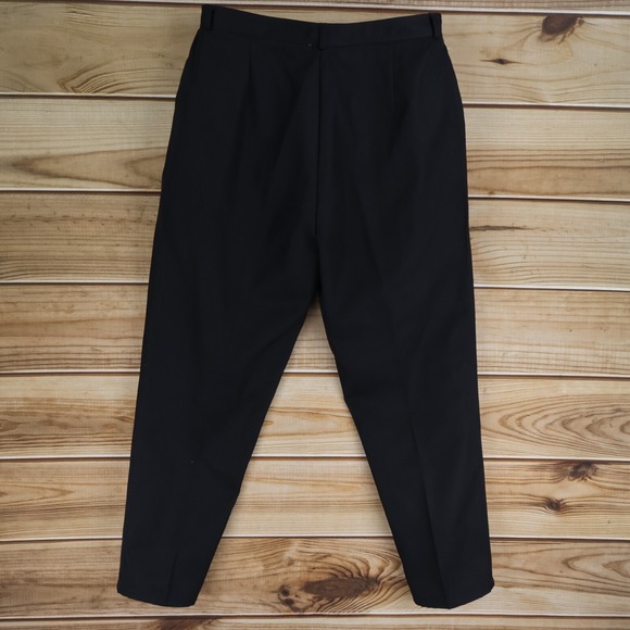 Palmetto's Dress Pants Womens WAIST: 35" Black Flat Front High Rise Straight Leg - Picture 2 of 7